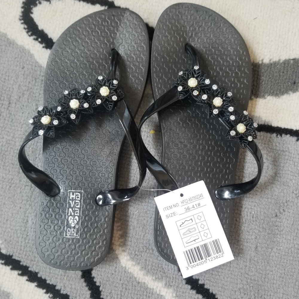 sandals black size  5 only
